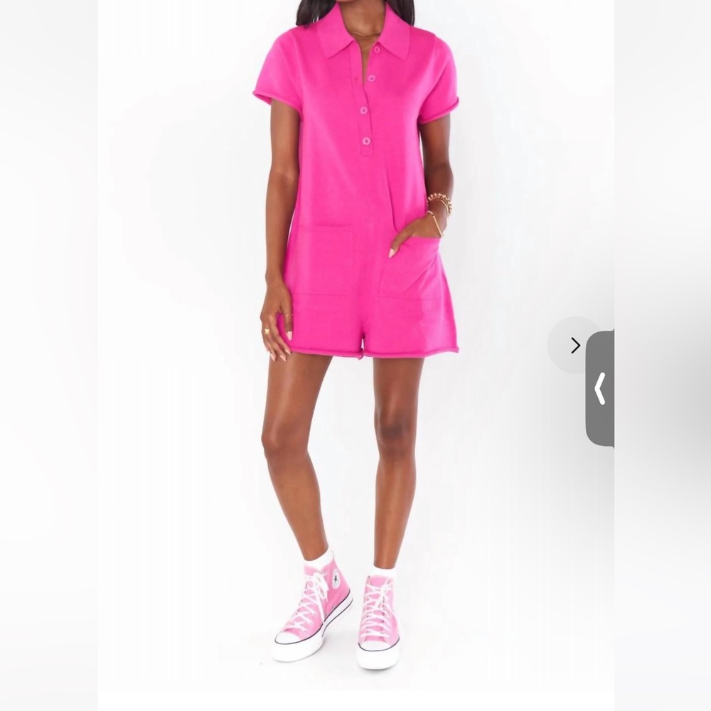 SHOW ME YOUR MUMU PINK GIO SWEATER ROMPER